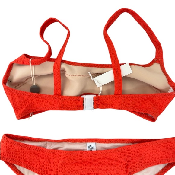 NWT Lisa Marie Fernandez Vibrant Orange Bikini Set Size XS - Picture 5 of 10